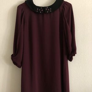 Burgundy holiday dress